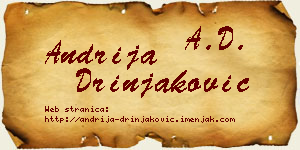 Andrija Drinjaković vizit kartica